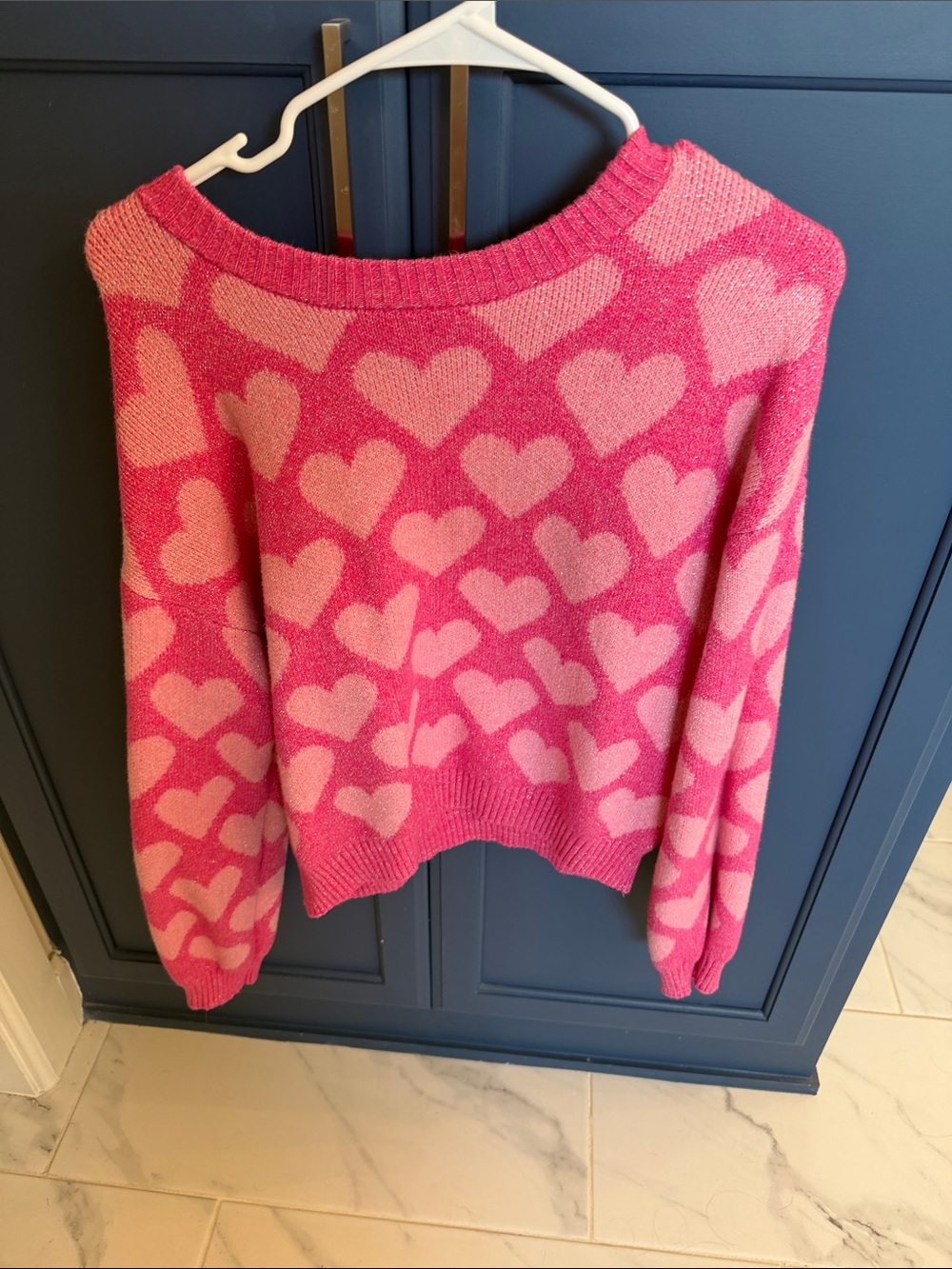 Pink heart sweater